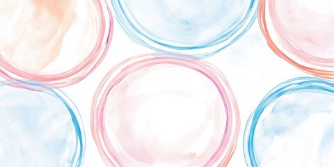 Poster - Colorful petri dishes create a vibrant contrast against a bright and empty background space