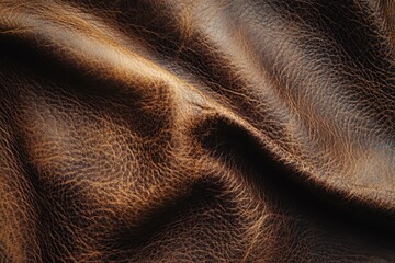 Aufkleber - Close up of textured brown leather.  Perfect for backgrounds or fashion.