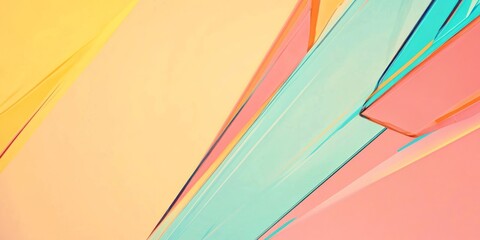 Poster - Brightly colored banner featuring vibrant glass fragments on contrasting empty space