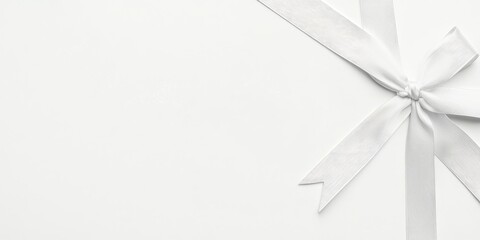 Poster - Elegant banner design with satin bows and clean shadows for celebrations or events