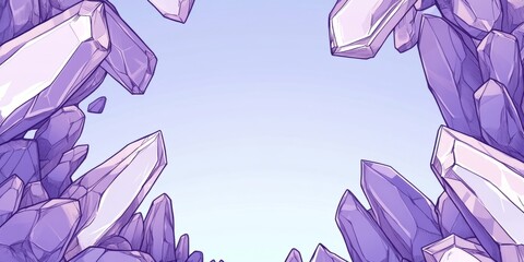 Poster - Elegant banner featuring gemstone slices with contrast empty space for design purposes