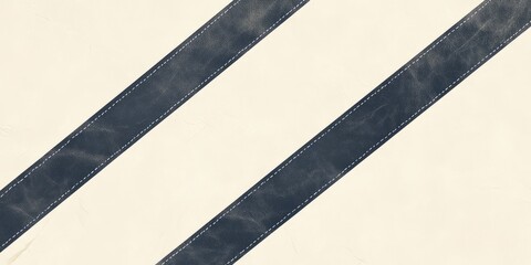 Poster - Contrasting banner with leather straps creating an elegant space for content display