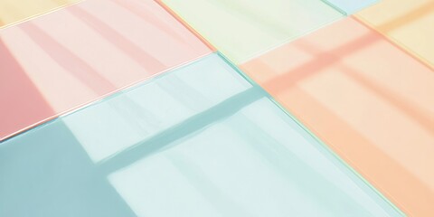 Poster - Contrasting acrylic blocks create dynamic empty space for visual impact and creativity