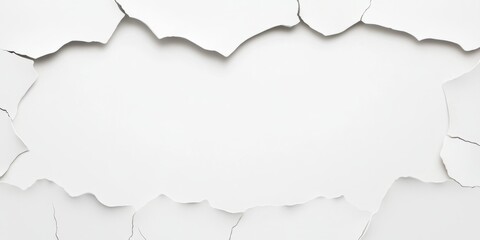 Poster - Contrast banner with empty space and ceramic fragments creating a clean aesthetic backdrop