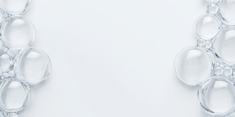 Poster - Elegant banner design featuring glass beads with empty space for custom text and clean shadows