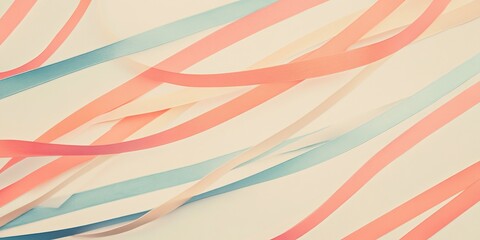 Poster - Colorful rubber bands create a vibrant contrast on a blank banner for creative uses