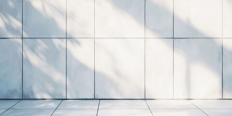 Poster - Elegant banner design featuring empty space with contrasting tiled edges and clean shadows