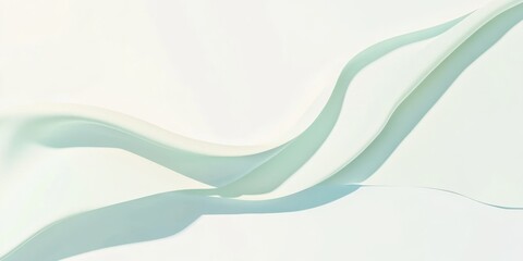 Poster - Elegant banner design featuring flowing paper scrolls with clean shadows and contrast empty space offering a modern aesthetic