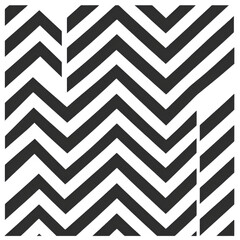Poster - Dynamic black and white zigzag pattern design graphic art digital medium contemporary style abstract viewpoint