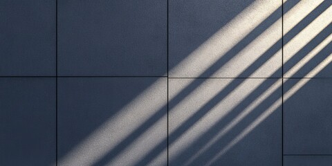 Aufkleber - Contrast of Shadows on a Smooth Surface with Rubber Tiles Framing the Edges