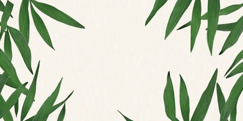 Aufkleber - Banner featuring bamboo carvings with contrasting empty space for text or design elements