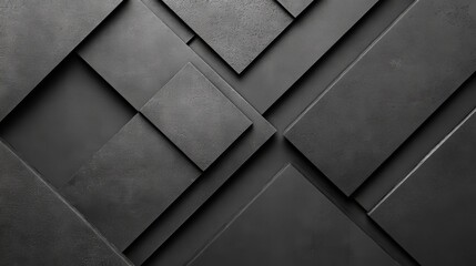 Poster - Abstract geometric black and gray background.