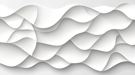 Poster - Abstract white wave pattern background