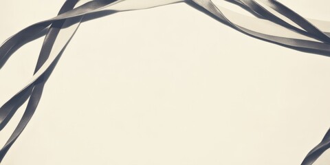 Poster - Banner design featuring braided leather thongs and a contrasting empty space for text insertion