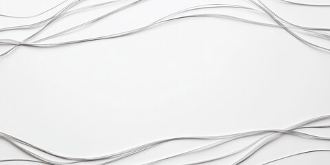 Poster - Elegant banner design featuring silver wire with a contrasting empty space for modern presentations and content