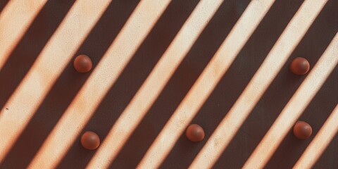 Aufkleber - Banner design with clay beads and shadow patterns creating a contrast of textures and space