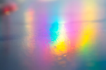 Poster - Abstract blurred rainbow background, light refraction