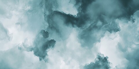 Poster - Nebula cloud texture with swirling hues of blue and gray, creating a cosmic atmosphere