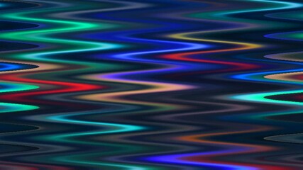 Abstract multicolored lines of light. Wave motion is a hypnotic repetitive background. A fantasy overflow of a moving shape.