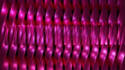 Wall Mural - Abstract background 3D animation shiny glass and metal reflective objects movement rotation play of light.