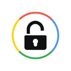 Canvas Print - Unlocked Padlock Icon
