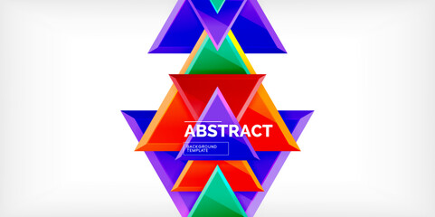 Poster - Triangle glass shapes geometric abstract background. Vector Illustration For Wallpaper, Banner, Background, Card, Book Illustration, landing page