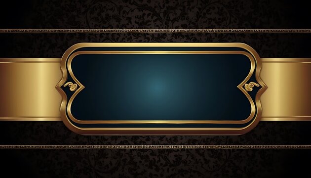 premium invitation or wedding card in vintage decorative golden frame with beautiful filigree and retro border on ancient background, luxury postcard, ,Place Setting and Invitation 4