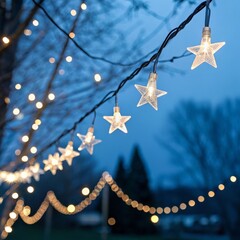Wall Mural - a string of stars that are hanging from a tree.