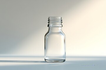Poster - Small clear glass bottle, perfect for essential oils or perfumes.