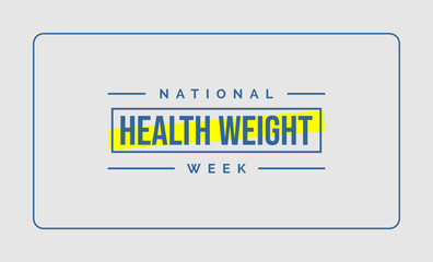 Wall Mural - National Health Weight Week Holiday Concept