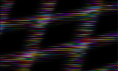 Fototapete - Abstract halftone pattern with horizontal blurry lines for modern dynamic designs. Retro inspired dotted pattern with fade effect