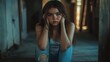 © ARTIFICIAN - Teenage Girl with Mental Health Struggle, Expressing Anxiety and Isolation