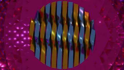 Wall Mural - Abstract background 3D animation shiny glass and metal reflective objects movement rotation play of light.