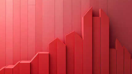 Poster - red upward arrow graph showing rising trend