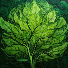 Naklejka na meble Blooming tree of life representing green energy