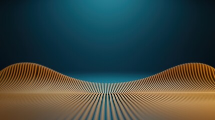 Poster - Sound Loud 3D Rendering Concept, Artistic Representation of Vibrations Spreading Through Waves in a Calm and Modern Setting