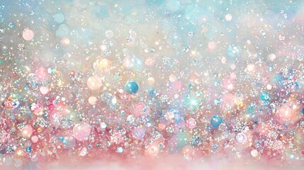 Poster - Shimmering Colorful Bokeh Background with Glittering Sparkles