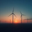 © M picture - wind turbines in the sunset