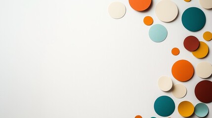 Poster - Colorful Circular Shapes on a Clean Background, Ideal for Modern Design Concepts, Branding Projects, and Artistic Inspirations