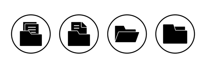 Poster - folder icon vector isolated on white background. folder and documents icon. icon archive