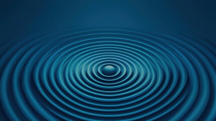 Poster - Sound Loud 3D Rendering Concept, Abstract Conceptual Rendering of Loud Noise Represented as Concentric Circles on a Calm Background