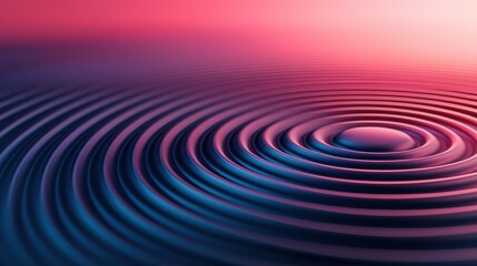 Poster - Sound Loud 3D Rendering Concept, Artistic Visualization of Loud Sound Waves Creating Vibrant Patterns in a Tranquil Setting