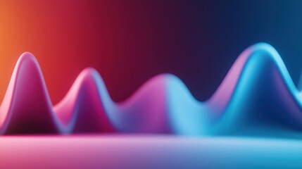 Poster - Sound Loud 3D Rendering Concept, Detailed Rendering of Colorful Audio Waves Radiating Through Space in Vibrant Colors and Patterns
