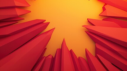 Poster - Sound Loud 3D Rendering Concept, Abstract Rendering of Jagged Light Forms Against a Bright Yellow Background Emitting Loud Noise Vibes