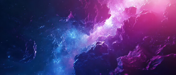 Wall Mural - A space background with a purple cloud in the middle
