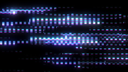 Fototapete - Abstract glitch background. Digital damage backdrop with noise effect. Error texture. Computer virus. Corrupted code. 3d rendering.