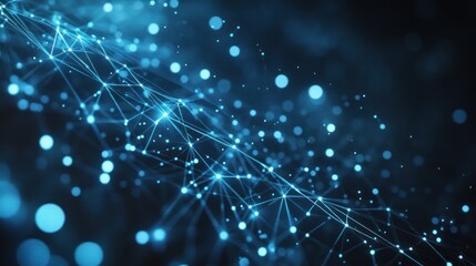 Leinwandbilder - abstract digital background showcasing interconnected lines and glowing dots.