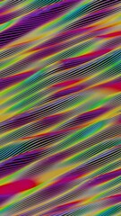 Aufkleber - Vibrant Abstract Lines with Gradient Motion Flow