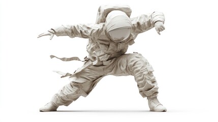 Leinwandbilder - A dynamic pose of a figure in a spacesuit, suggesting movement and exploration.