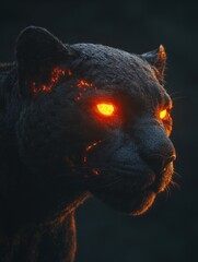 Poster - A dramatic depiction of a panther with glowing eyes, suggesting a mystical or powerful presence.